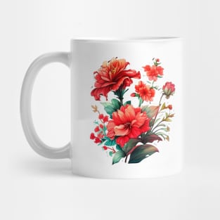 Red Flowers Mug